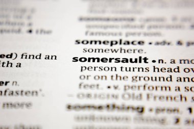 Word or phrase somersault in a dictionary.