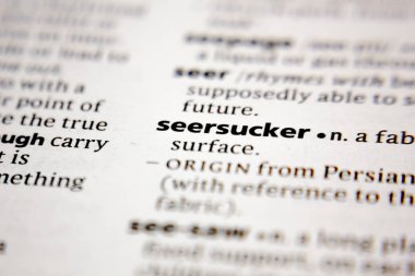 Word or phrase seersucker in a dictionary.