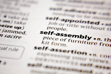 Word or phrase self-assembly in a dictionary.