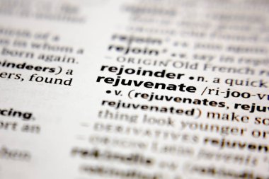 Word or phrase rejuvenate in a dictionary.