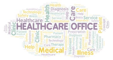 Sağlık Ofisi kelime bulutu.