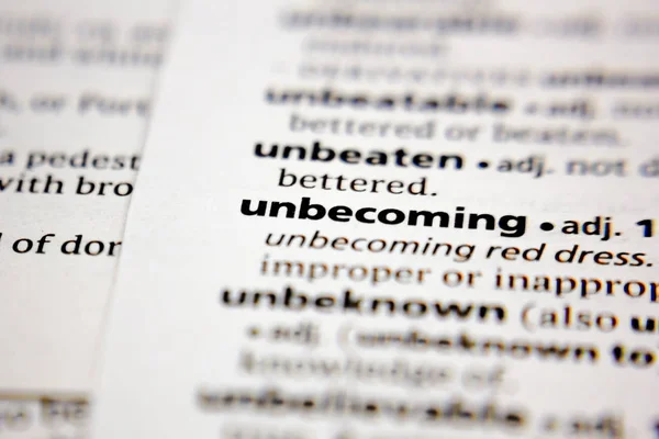 Word Phrase Unbecoming Dictionary — 스톡 사진