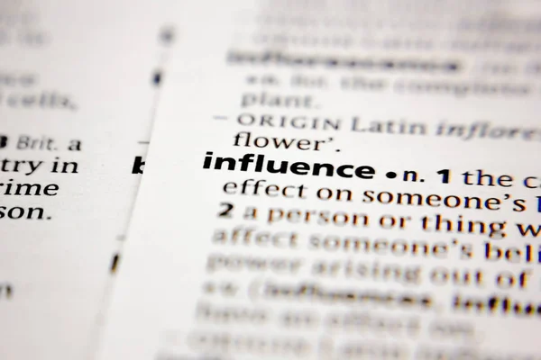 Word or phrase influence in a dictionary. — 스톡 사진