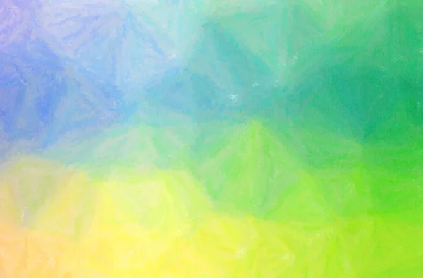抽象例证蓝色, 绿色, 黄色蜡蜡笔背景 — 图库照片