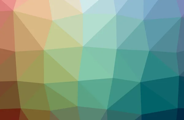 Ilustração de abstrato azul, verde e marrom horizontal baixo fundo poli. Belo padrão de design de polígono . — Fotografia de Stock