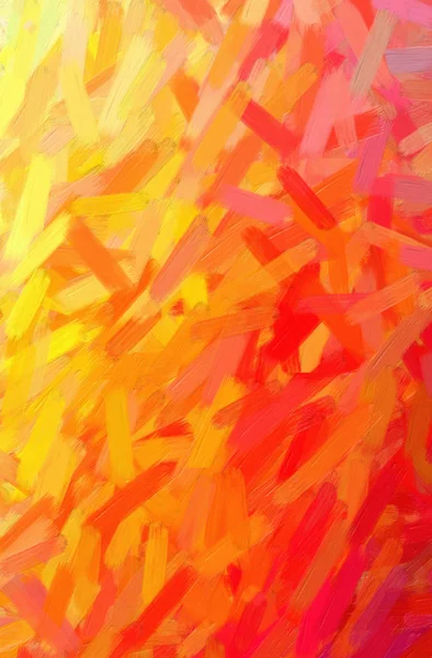 Abstract illustratie van oranje Olieverf met grote penseel achtergrond — Stockfoto