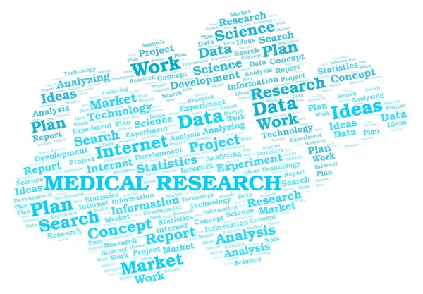 Medical Research word cloud. — Fotografie, imagine de stoc