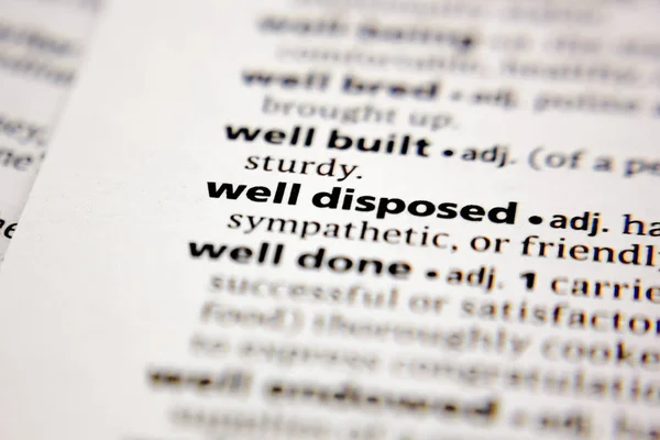 Word or phrase well disposed in a dictionary. — 스톡 사진