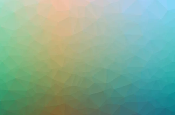 Illustration av abstrakt blå och grön horisontella låg poly bakgrund. Vackra polygon designmönster. — Stockfoto