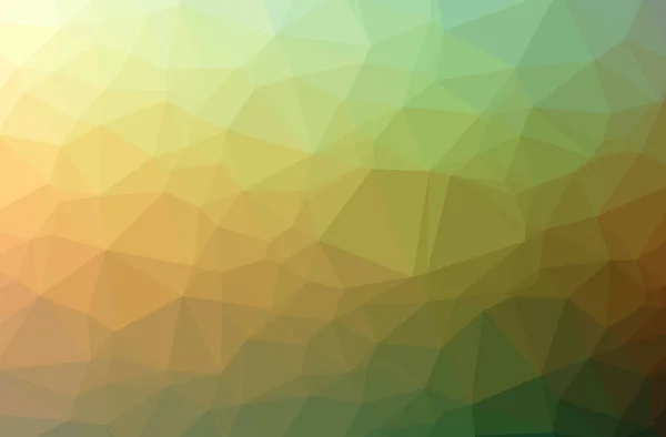 Ilustración de abstracto verde, naranja fondo polivinílico bajo horizontal. Hermoso patrón de diseño polígono . —  Fotos de Stock