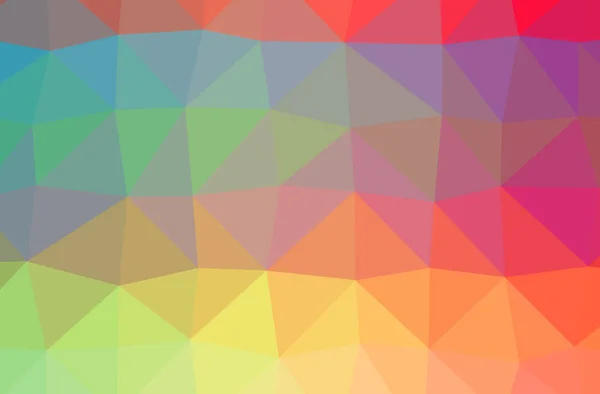 Ilustración de fondo polivinílico bajo horizontal abstracto verde, naranja, rosa, rojo. Hermoso patrón de diseño polígono . —  Fotos de Stock