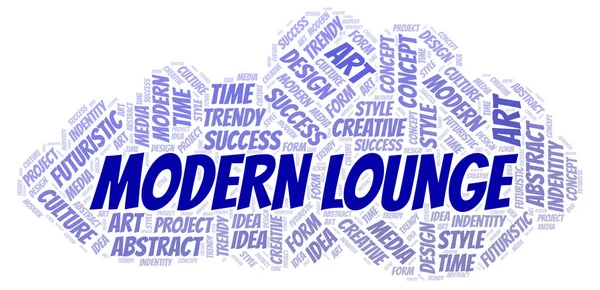 Nuvem de palavras moderna Lounge. Wordcloud feito apenas com texto . — Vetor de Stock