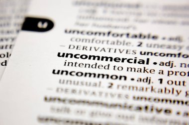 Sözlükte ticari olmayan sözcük veya cümle.