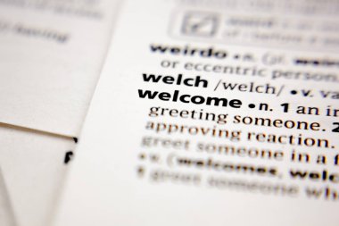 Sözlükte hoş karşılanan kelime ya da cümle.