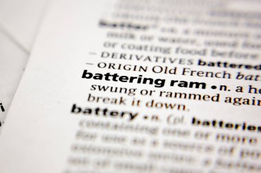 Word or phrase battering ram in a dictionary.