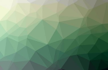 Soyut yeşil yatay düşük Poli arka plan resmi. Güzel çokgen tasarım deseni. 