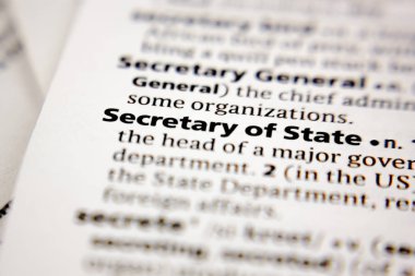 Sözlükte bir sözcük ya da deyim Dışişleri Bakanı.