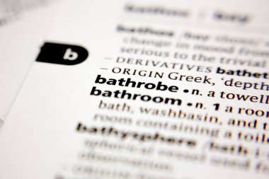 Word or phrase bathrobe in a dictionary.