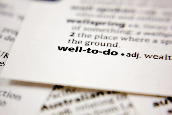 Λέξη ή φράση καλά προς υλοποίηση σε ένα λεξικό. — Φωτογραφία Αρχείου