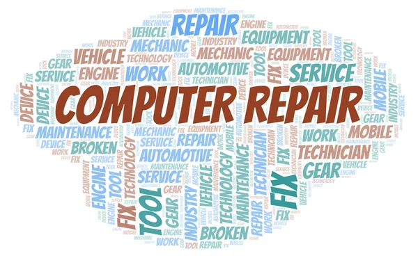 Dator reparation Word Cloud. — Stockfoto