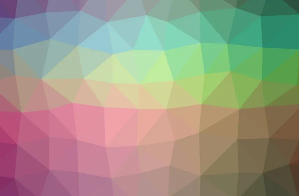 Ілюстрація абстрактного зеленого, рожевого, фіолетового, червоного горизонтального низького полі фону. Красивий шаблон дизайну багатокутника . — стокове фото