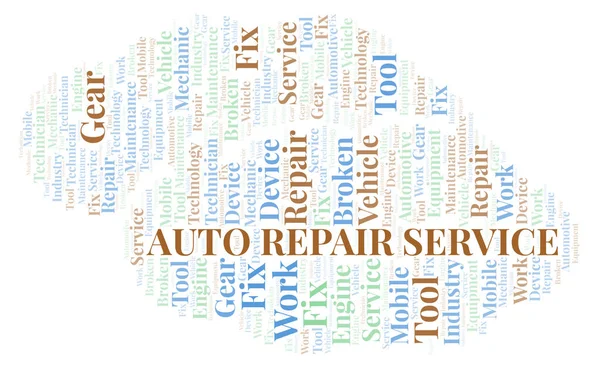 Auto Reparatur Service Wort Wolke. — Stockfoto