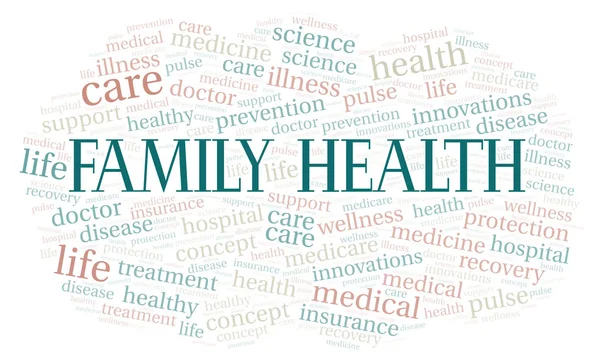 Family Health word cloud. — Stock Photo, Image