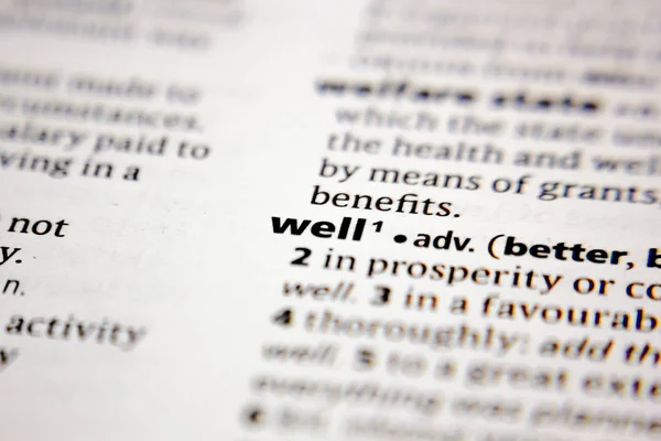 Słowo lub frazę dobrze w słowniku. — Zdjęcie stockowe