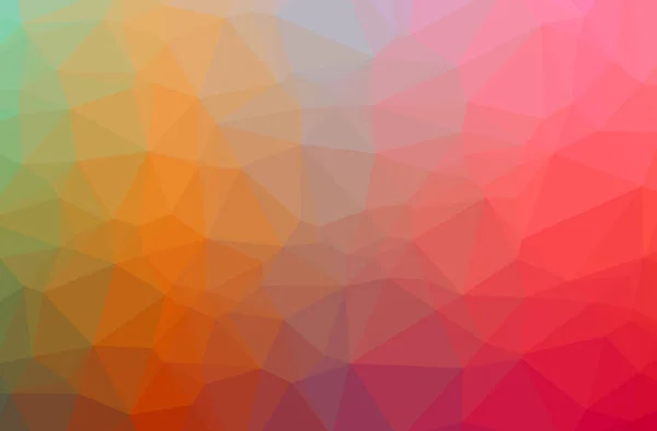 Illustratie van abstract oranje, roze, rode horizontale laag poly achtergrond. Mooie veelhoek ontwerppatroon. — Stockfoto