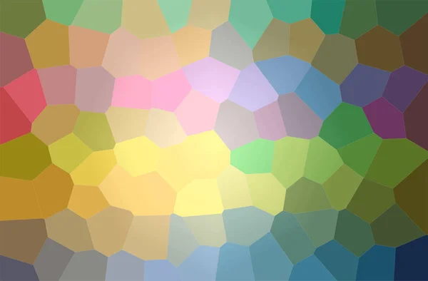 Ilustración abstracta de fondo verde, naranja, amarillo Big Hexagon —  Fotos de Stock