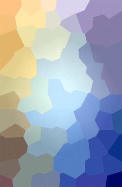 Mavi, sarı ve yeşil Büyük Hexagon arkaplanının soyut çizimi