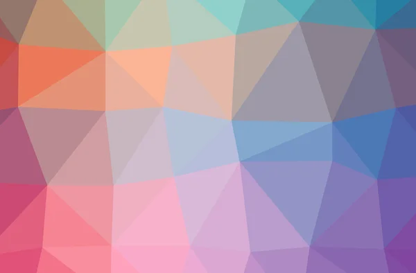 Ilustração do abstrato Azul, Rosa, Vermelho horizontal baixo fundo poli. Belo padrão de design de polígono . — Fotografia de Stock