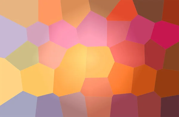 Abstrakt illustration av grön, orange, röd jätte Hexagons bakgrund — Stockfoto