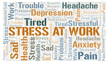 Stres At Work kelime bulutu.