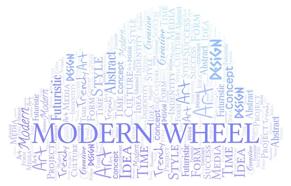 Modernes Radwort Wolke. Wordcloud nur mit Text erstellt. — Stockvektor