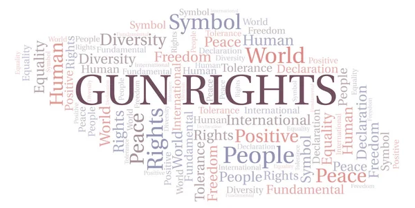 Gun Rights Word Cloud. Wordcloud gjort med endast text. — Stock vektor