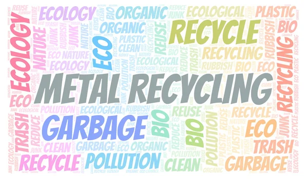 Metal Recycling słowo cloud. — Wektor stockowy