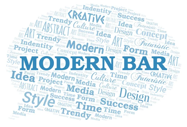 Moderne Bar Word Cloud. Wordcloud nur mit Text erstellt. — Stockvektor