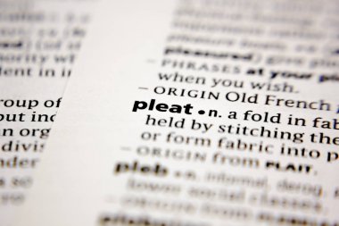 Sözlükte bir sözcük ya da cümle kıvrımlı.