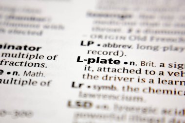 Sözlükte L-levhası sözlüğü.