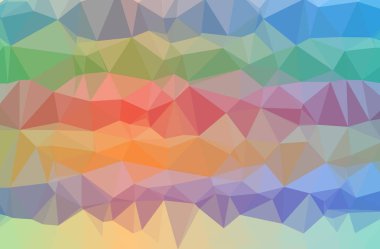 İllüstrasyon soyut mavi, turuncu yatay düşük Poli arka plan. Güzel çokgen tasarım deseni. 