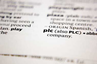 Sözlükte kelime ya da cümle plc.