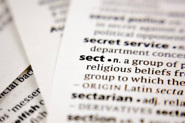 Sözlükteki sözcük veya söz mezhebi.