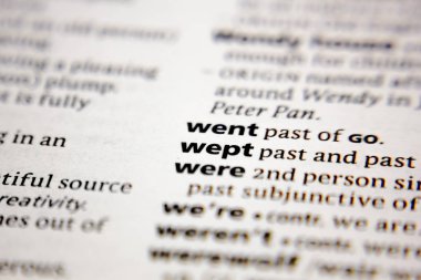 Sözlükte ağlayan sözcük ya da cümle.