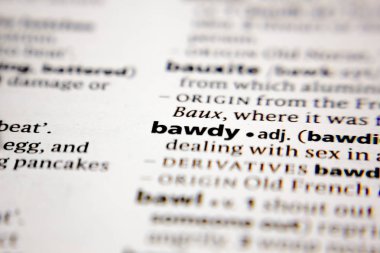 Sözlükte müstehcen sözcük ya da cümle.