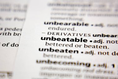 Sözlükte rakipsiz sözcük ya da cümle.