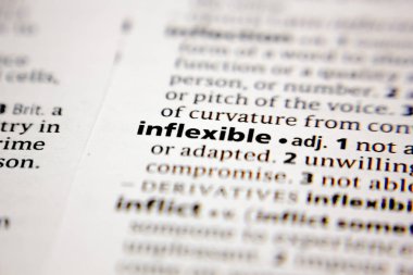 Sözlükte esnek olmayan kelime ya da cümle.