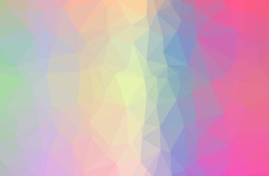 İllüstrasyon soyut mavi, yeşil, pembe, sarı yatay düşük Poli arka plan. Güzel çokgen tasarım deseni. 