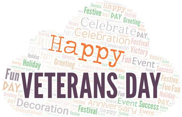 Día de los Veteranos Word Cloud. Wordcloud hecho con texto . — Foto de Stock