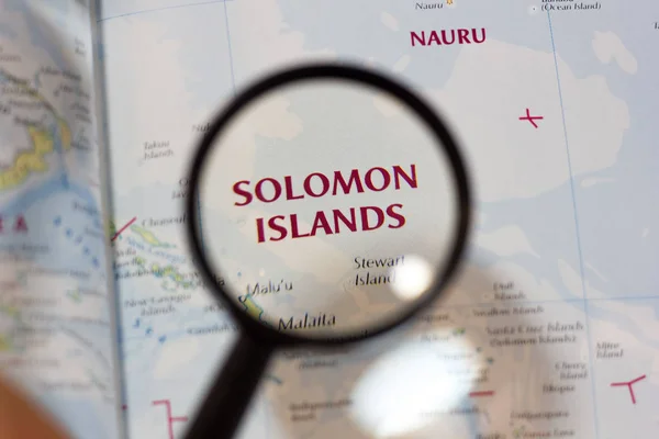 世界地図上のソロモン諸島. — ストック写真